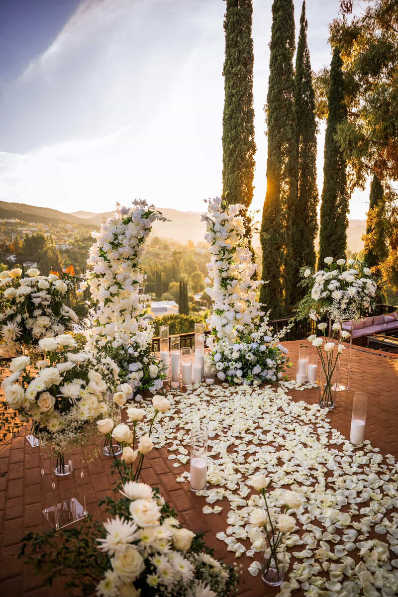 White floral arch proposal