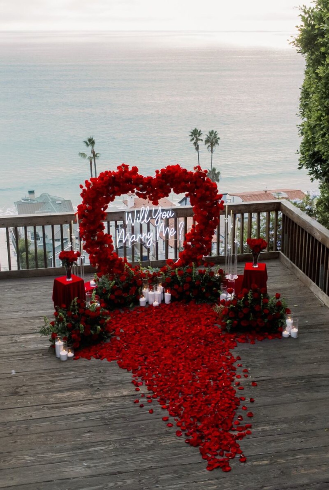 Heart arch on deck